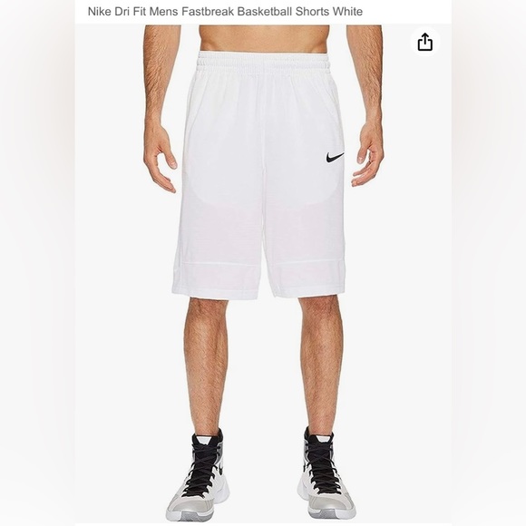 Nike Dri Fit Mens Fastbreak Basketball Shorts White Loose Fit-Size Small-NWT! - Picture 2 of 13